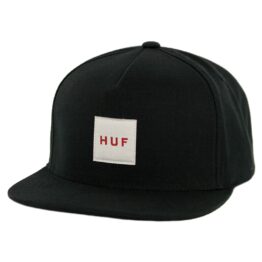 HUF Ripstop Box Logo Snapback Hat Black