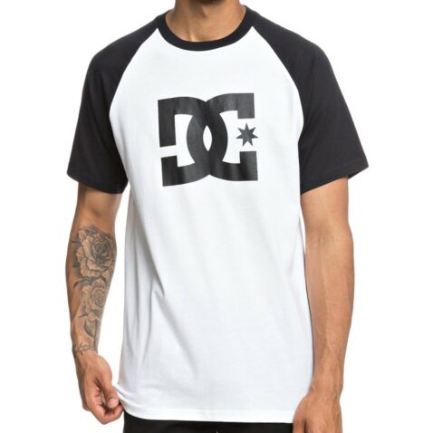 DC Shoes Star Raglan T-Shirt Black Snow White