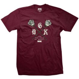 DGK Paper Roses T-Shirt Burgundy