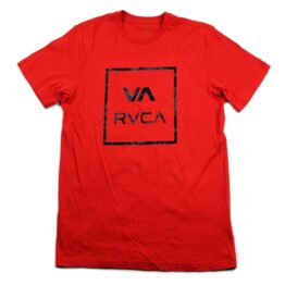 RVCA Dark Camo Short Sleeve T-Shirt Pompei Red