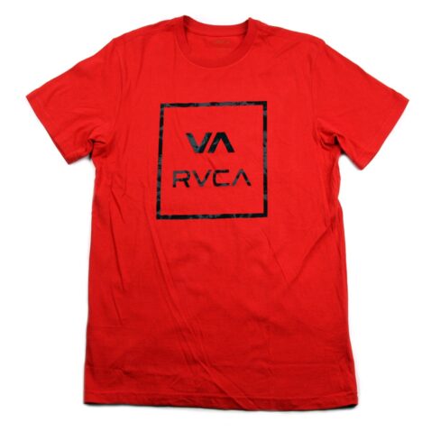 RVCA Dark Camo Short Sleeve T-Shirt Pompei Red