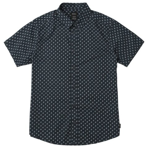 RVCA Mini Paisley Button-Up Shirt New Navy