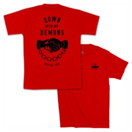 Sketchy Tank Down With My Demons T-Shirt Red
