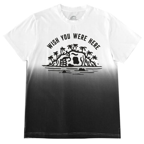 Sketchy Tank Wish Dip Dye T-Shirt Black White