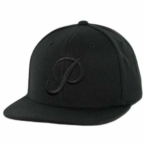 Primitive Classic P Snapback Hat Black Black