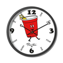 Primitive Red Cup Wall Clock