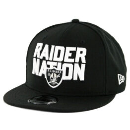 New Era 9Ffity Oakland Raiders Raider Nation Snapback Hat Black