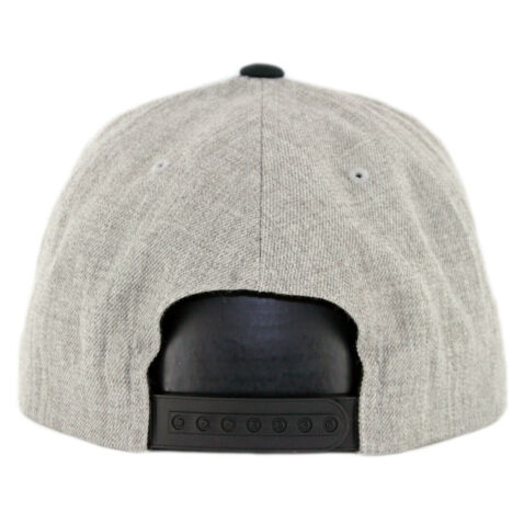 Brixton Wheeler Snapback Hat Light Grey Black