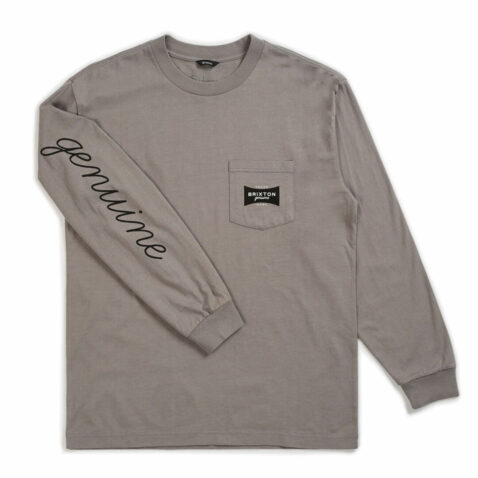 Brixton Ramsey II Long Sleeve Pocket T-Shirt Cement