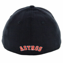 New Era 39Thirty Houston Astros Road Team Classic Stretch Fit Hat Navy Orange