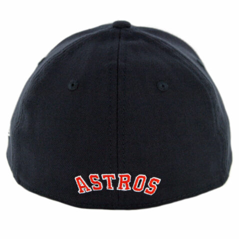 New Era 39Thirty Houston Astros Road Team Classic Stretch Fit Hat Navy Orange