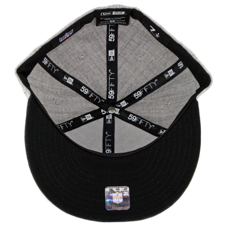 New Era 59Fifty Oakland Raiders Raider Nation Fitted Hat Heather Grey Heather Black-Inside New Era 59Fifty Oakland Raiders Raider Nation Fitted Hat Heather Grey Heather Black-Inside