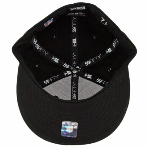 New Era 59Fifty Las Vegas Raiders Raider Nation Fitted Hat Black White - Image 3