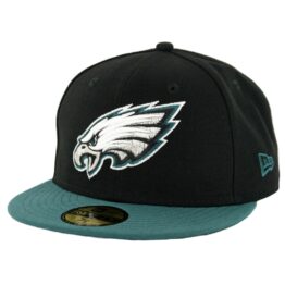 New Era 59Fifty Philadelphia Eagles Fitted Hat Black Midnight Green