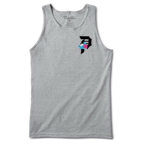 Primitive Dos Flores Tank Top Grey Heather