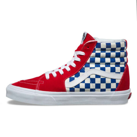 Vans BMX Checkerboard Sk8-Hi Shoe True Blue Red