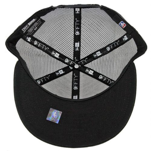 New Era 9Fifty Chicago Bulls Trucker Snapback Hat Black White