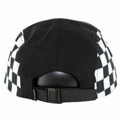 The Quiet Life Checker 5 Panel Camper Clipback Hat Black Checker