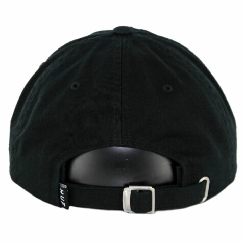 HUF Torch Curved Visor 6 Panel Strapback Hat Black