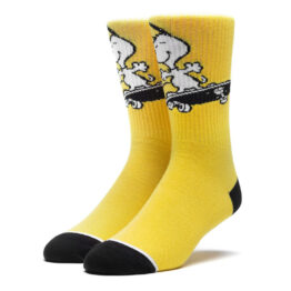 HUF X Peanuts Snoopy Skate Crew Sock Yellow