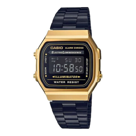 Casio A168WEGB-1BVT Watch Black Gold
