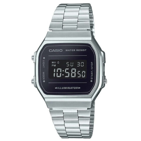 Casio A168WEM-1VT Watch Silver Black