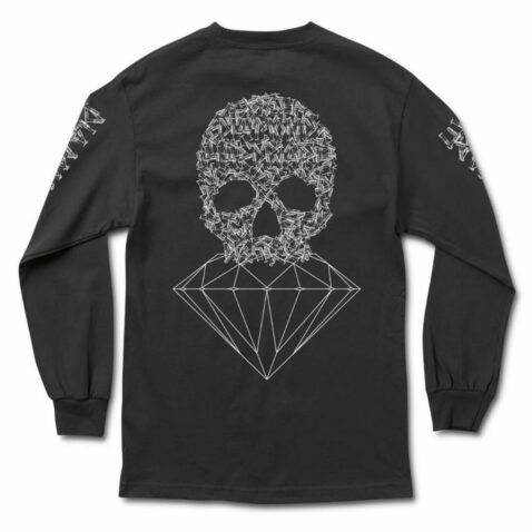 Diamond Supply Co Fasten Long Sleeve T-Shirt Black White