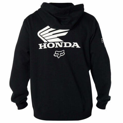 FOX Honda Zip Fleece Hooded Sweatshirt Black