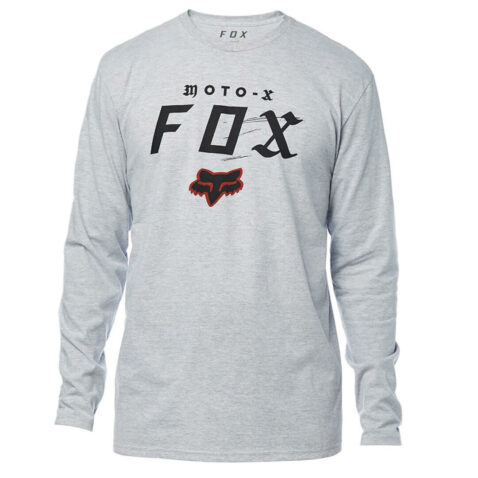 FOX Moto-X Long Sleeve T-Shirt Light Heather Grey