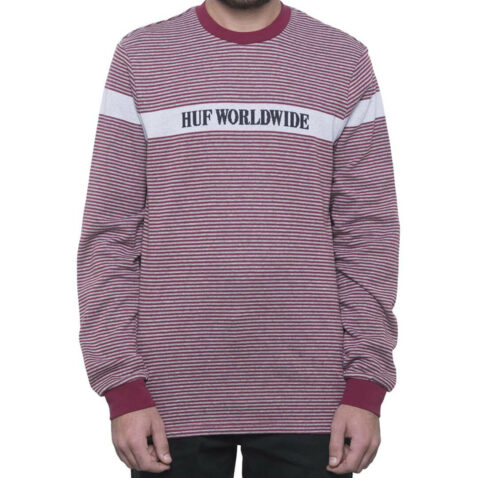 HUF Latitude Long Sleeve Knit Shirt Terra Cotta