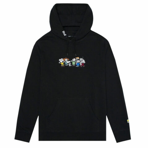 HUF X Peanuts End Credits Pullover Fleece Hooded Sweatshirt Black