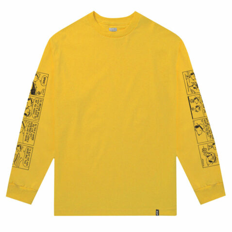HUF X Peanuts Spike Strips Long Sleeve T-Shirt Yellow