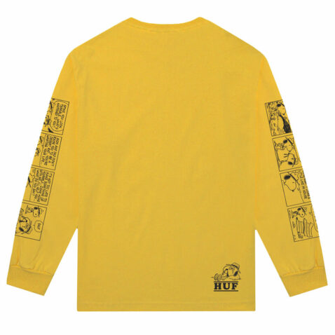 HUF X Peanuts Spike Strips Long Sleeve T-Shirt Yellow