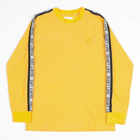 The Quiet Life Racing Stripe Long Sleeve T-Shirt Gold