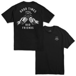 Sketchy Good Times Bad Friends T-Shirt Black