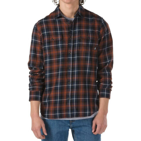 Vans Sycamore Flannel Long Sleeve Shirt Dress Blue Sequoia
