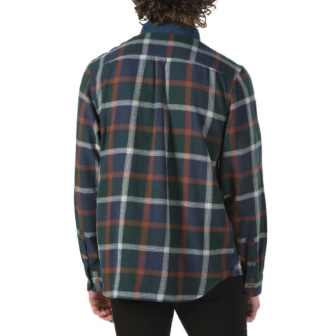 Vans Westborne Flannel Long Sleeve Shirt Darkest Spruce Dress Blue