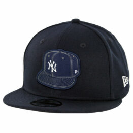 New Era 9Fifty New York Yankees Caps On Caps Snapback Hat Dark Navy