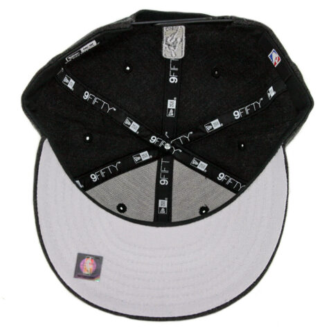 New Era 9Fifty San Antonio Spurs Twisted Frame Snapback Hat Heather Black