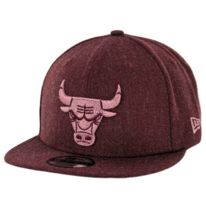 New Era 9Fifty Chicago Bulls Twisted Frame Snapback Hat Heather Cardinal