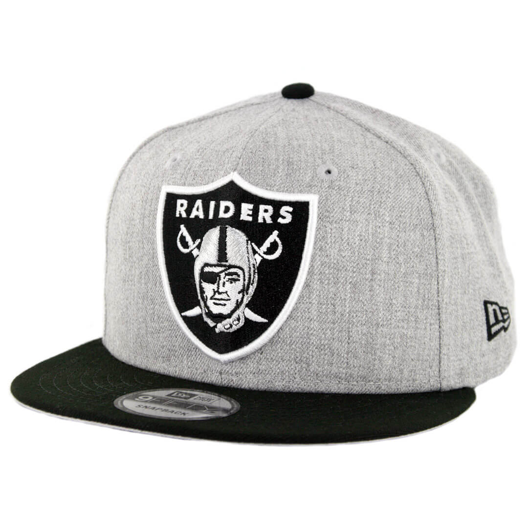 Men's Cap New Era 950 Oakland Raiders Snapback Hat Heather Black/Heather Grey 