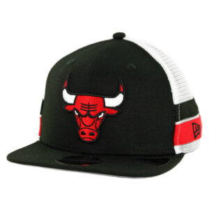 New Era 9Fifty Chicago Bulls Striped Side Lineup Snapback Hat Black