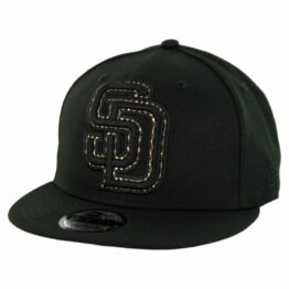 New Era 9Fifty San Diego Padres Shimmer Team Snapback Hat Black
