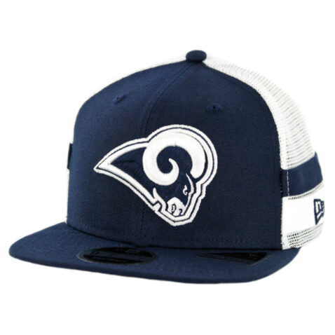 New Era 9Fifty Los Angeles Rams Striped Side Lineup Snapback Hat Navy