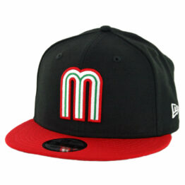 New Era 9Fifty Mexico World Baseball Classic Snapback Hat Black Red