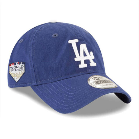 New Era Official 2018 World Series 9Twenty Los Angeles Dodgers Game Core Classic Strapback Hat Dark Royal