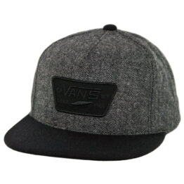 Vans Full Patch Snapback Hat Heather Grey Black