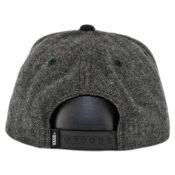 Vans Full Patch Snapback Hat Heather Grey Black-back