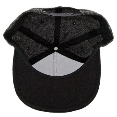 Vans Full Patch Snapback Hat Heather Grey Black - Image 3