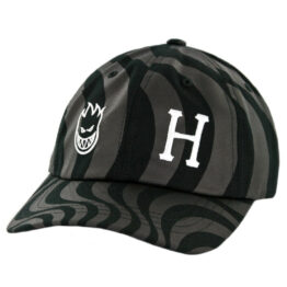 HUF X Spitfire Swirl CV Strapback Hat Black